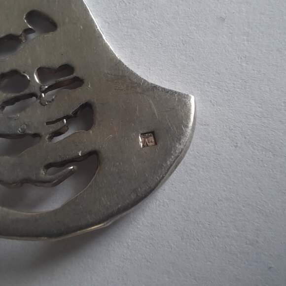 Vintage Egyptian Revival 800 Silver Statement Necklace Pharoah King Tut Art Deco - Picture 11 of 13